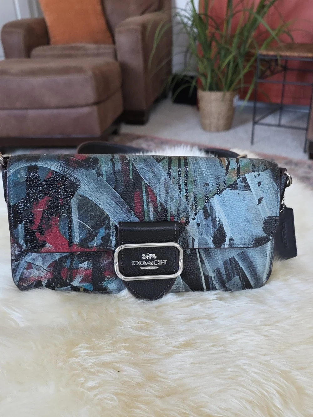 Fantastic Rare Coach X Mint + Serf Morgan Crossbody Bag 🖤🩶❤️🎁